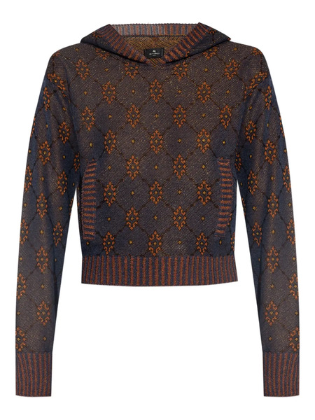  Etro Patterned Hoodie - Brown 