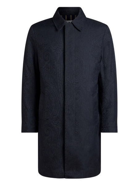  Etro Patterned-jacquard Coat - Blue 