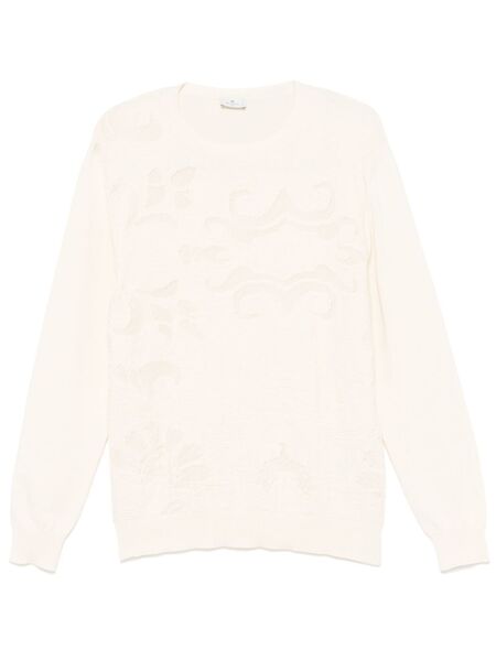  Etro Patterned-jacquard Sweater - Neutrals 