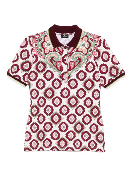  Etro Patterned Polo Top - Neutrals 