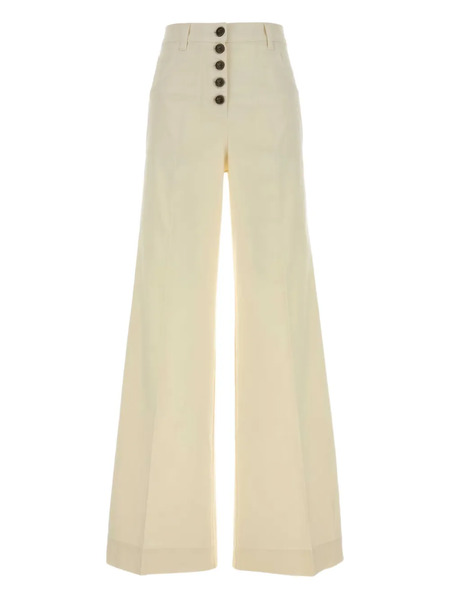  Etro Pegaso-buttons Flared Jeans - White 