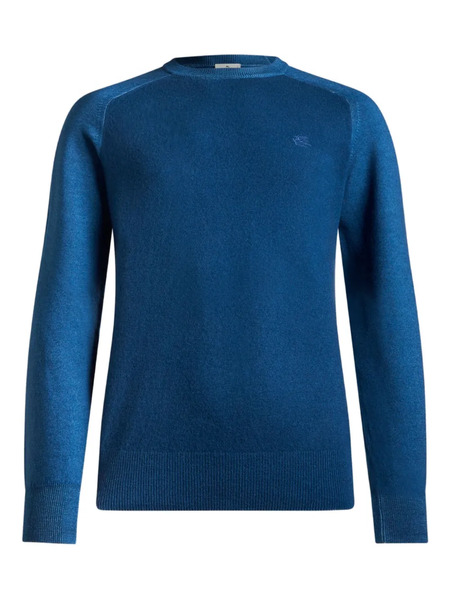  Etro Pegaso-logo Wool Sweater - Blue 