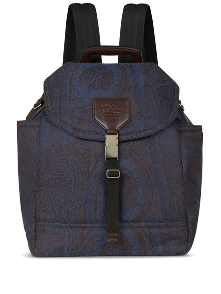  Etro Pegaso-motif Backpack - Brown 