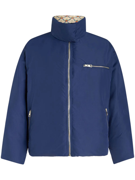  Etro Pegaso-motif Quilted Jacket - Blue 