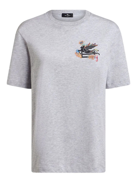  Etro Pegaso-motif T-shirt - Grey 