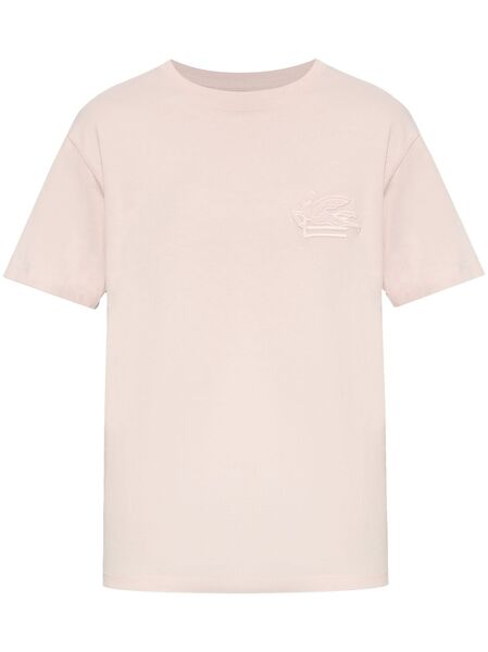  Etro Pegaso-motif T-shirt - Pink 