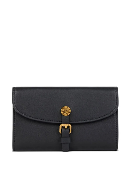  Etro Pony Leather Wallet - Black 