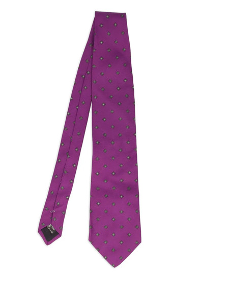  Etro Pre-owned Floral-print Silk Tie - Purple 