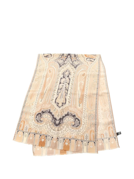  Etro Pre-owned 2010s Stall Logo-print Scarf - Neutrals 