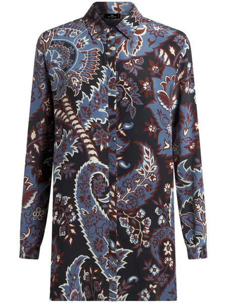  Etro Printed Silk Shirt - Black 