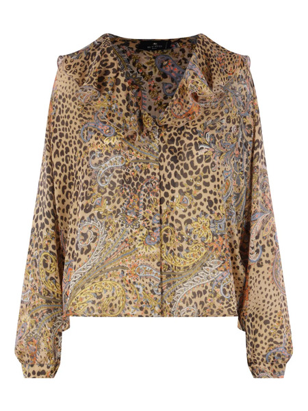  Etro Printed Silk Shirt - Neutrals 