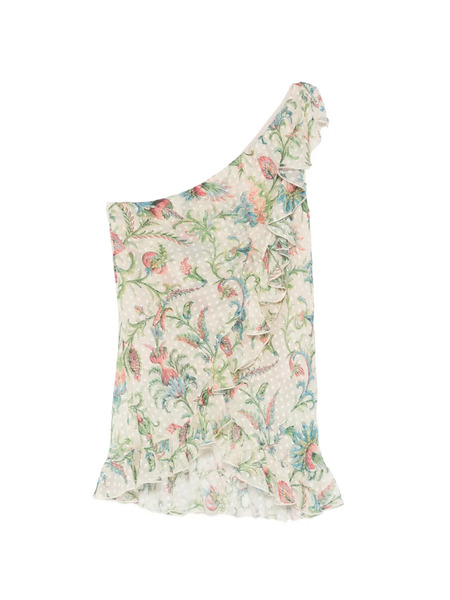  Etro Ruffled Floral Top - Neutrals 