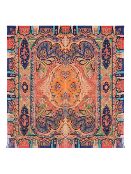  Etro Silk Scarf - Orange 