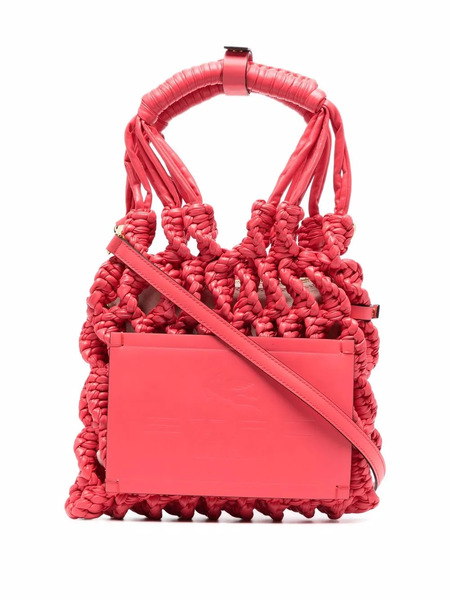  Etro Small Interwoven Tote Bag - Pink 