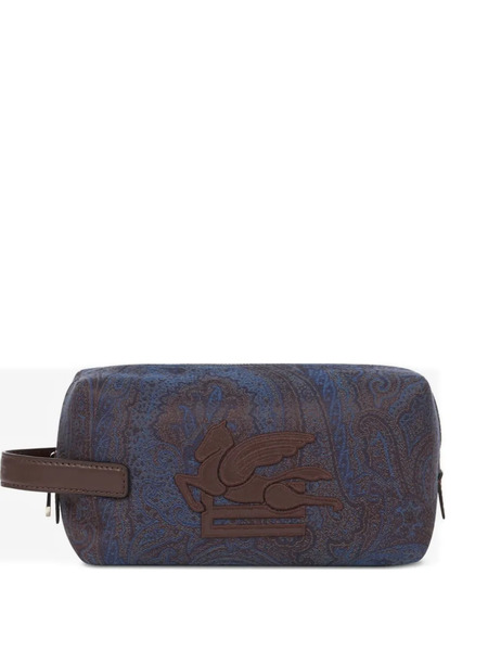  Etro Small Jacquard Wash Bag - Blue 