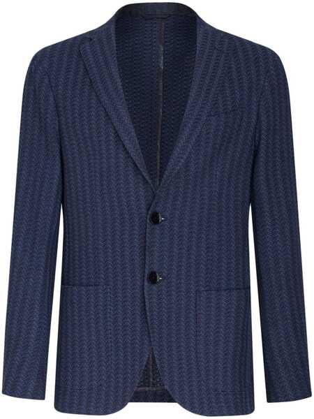  Etro Striped Cotton Blazer - Blue 