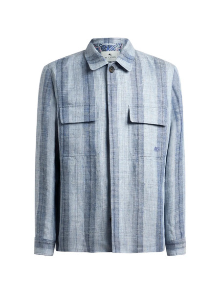  Etro Striped Overshirt - Blue 