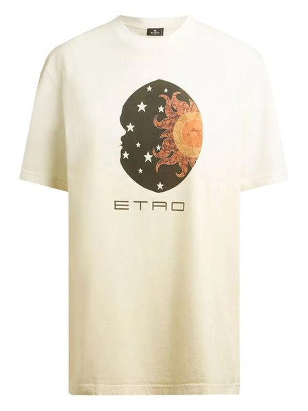  Etro Sun Moon Print T-shirt - Neutrals 