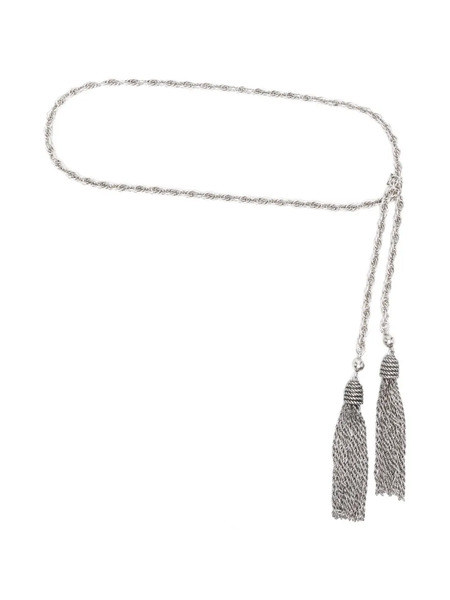  Etro Tassel Chain Belt - Silver 