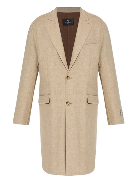  Etro Three-button Wool Coat - Neutrals 