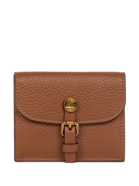  Etro Tumbled-leather Card Holder - Brown 