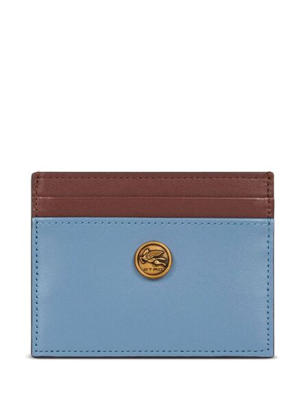  Etro Two-tone Leather Cardholder - Blue 