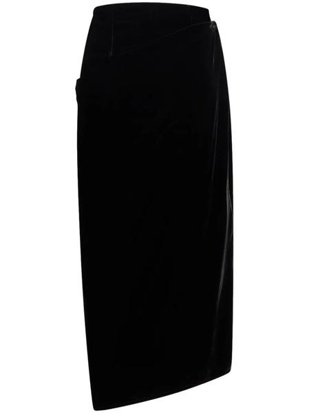  Etro Velvet Midi Skirt - Black 