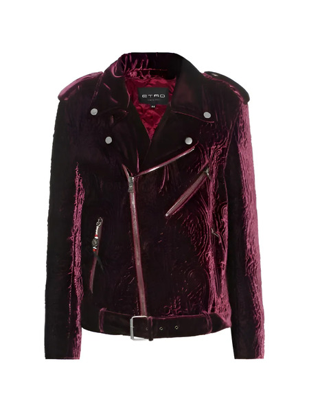  Etro Velvet Quilted Jacket - Red 