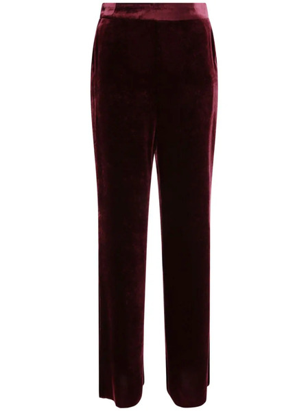  Etro Velvet Straight-leg Trousers - Red 