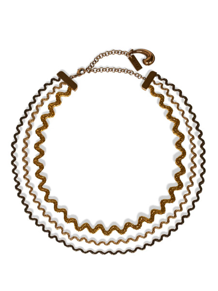  Etro Wave Multi-chain Choker - Brown 