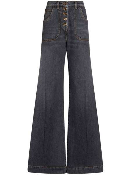  Etro Wide-leg Flared Jeans - Grey 