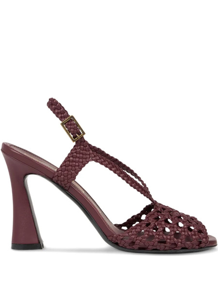  Etro Woven Heeled Sandals - Red 