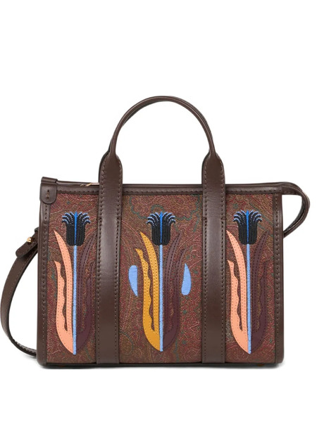  Etro X Agostino Iacurci Embroidered Tote Bag - Brown 