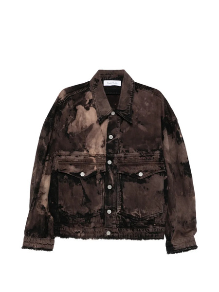  études Studio Bleached Denim Jacket - Brown 