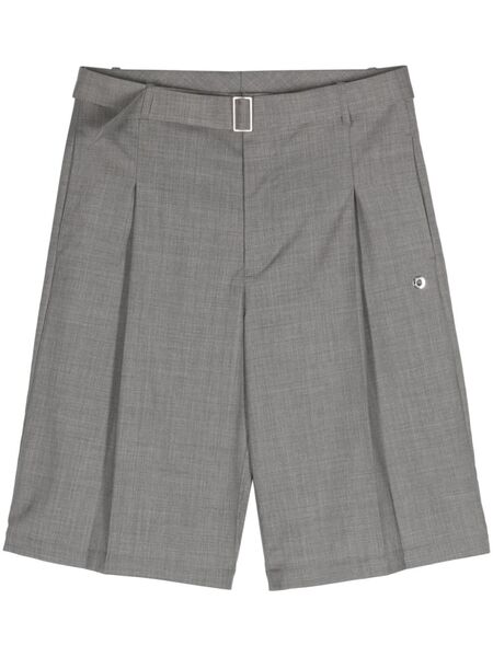  études Studio Cooper Wool Pleated Shorts - Grey 