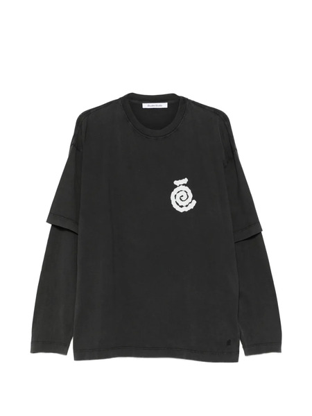  études Studio Double-sleeve Spiral T-shirt - Grey 