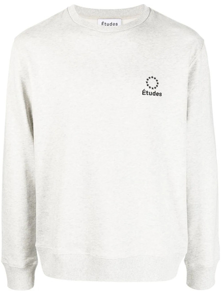  études Studio Embroidered-logo Sweatshirt - Grey 