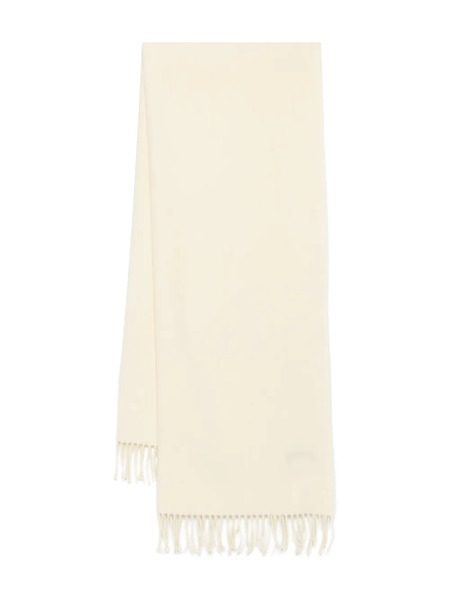  études Studio Fringed Wool Scarf - White 