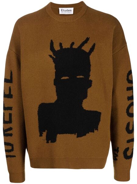  études Studio Graphic-print Sweater - Brown 