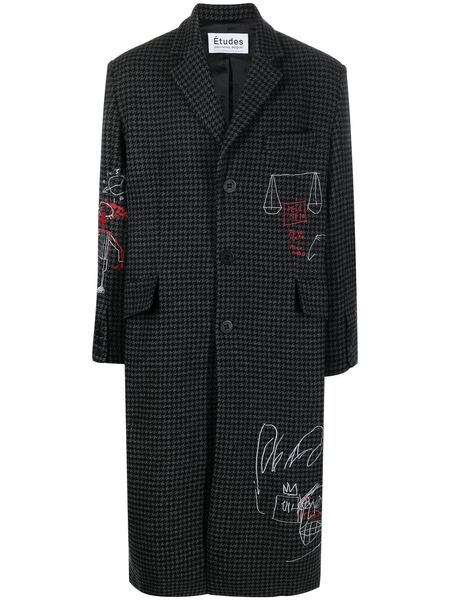  études Studio Jack Johnson Houndstooth Coat - Black 