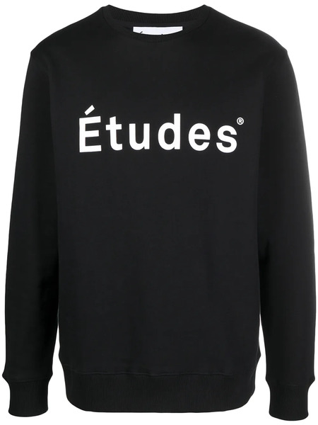  études Studio Logo Print Sweatshirt - Black 