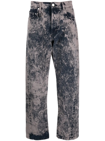  études Studio Overdyed Mid-rise Straight-leg Jeans - Grey 