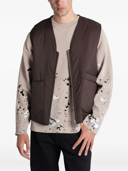  études Studio Sleeveless Zip-pocket Gilet - Brown 