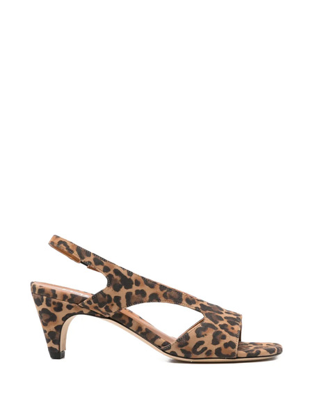 Evaluna Animal-print Heeled Sandals - Brown 