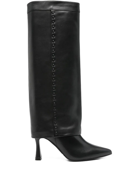  Evaluna Leather Knee-high Boots - Black 