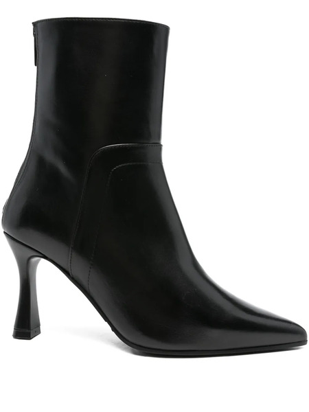  Evaluna 90mm Pointed-toe Flared-heel Boots - Black 