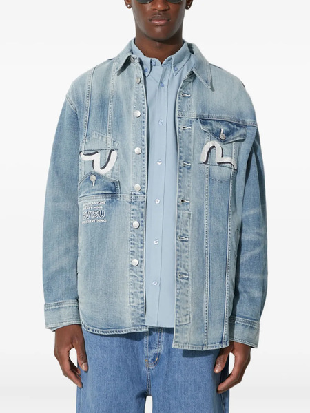  Evisu Patchwork Denim Jacket - Blue 