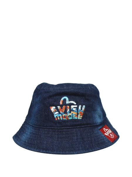  Evisu X Moose Knuckles Embroidered Bucket Hat - Blue 