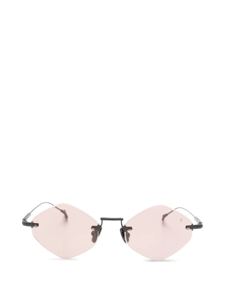  Eyepetizer Empire Rimless Geometric Sunglasses - Black 