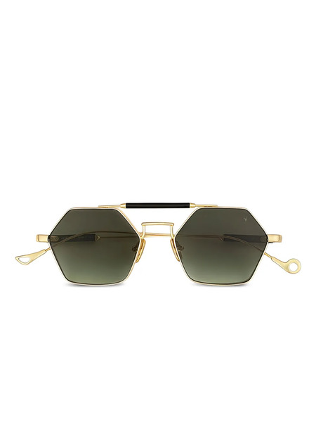  Eyepetizer Havana Geometric-frame Sunglasses - Gold 